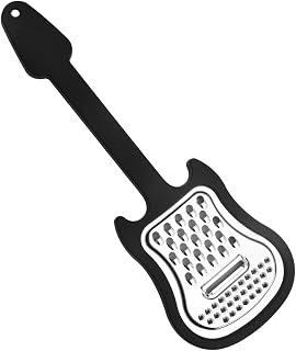 Picador de alimentos inspirado en la guitarra, rallador de mano de acero inoxidable, picadora de alimentos multiusos | Rallador de acero inoxidable y picadora con diseño de guitarra