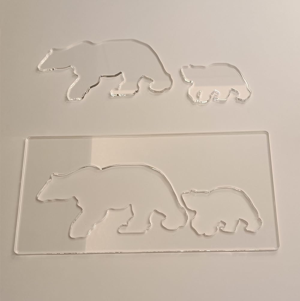 Clear Acrylic Bear Router Template,Bear and Cub Router Template,Router ...