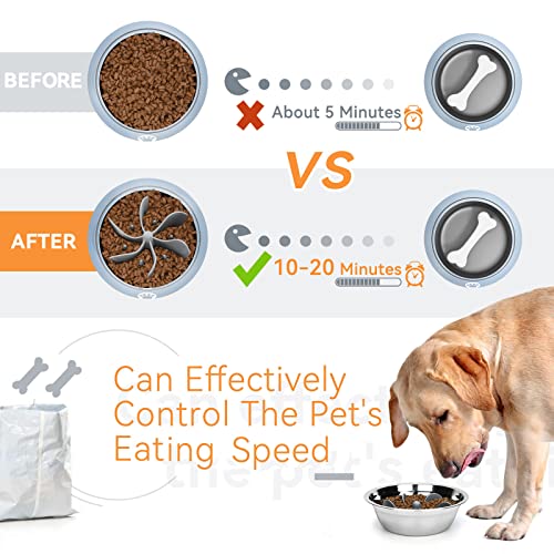 PETTOM Hundenapf Slow Feeder, Anti Schling Napf Hund, Interessanter Interaktiver Futternapf Fressnapf Hund, rutschfest Fressnapf zur Langsameren Nahrungsaufnahme, Hunde Fressnäpfe für Hunde Zubehör - Image 5