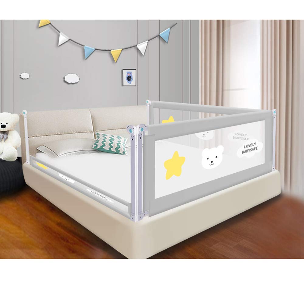 Barandilla de Seguridad para Cama de bebé, portátil, Transpirable, con Funda extraíble, Barrera de Seguridad para Cama de bebé, para niños pequeños, Azul, 180 cm x 68 cm.