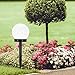 VILLFUL 6pcs Solar Lawn Globe Lights Ground Plug Outdoor Garden Lighting Tool Warm Solar Pathway Lamps for Walkway Patio Decor