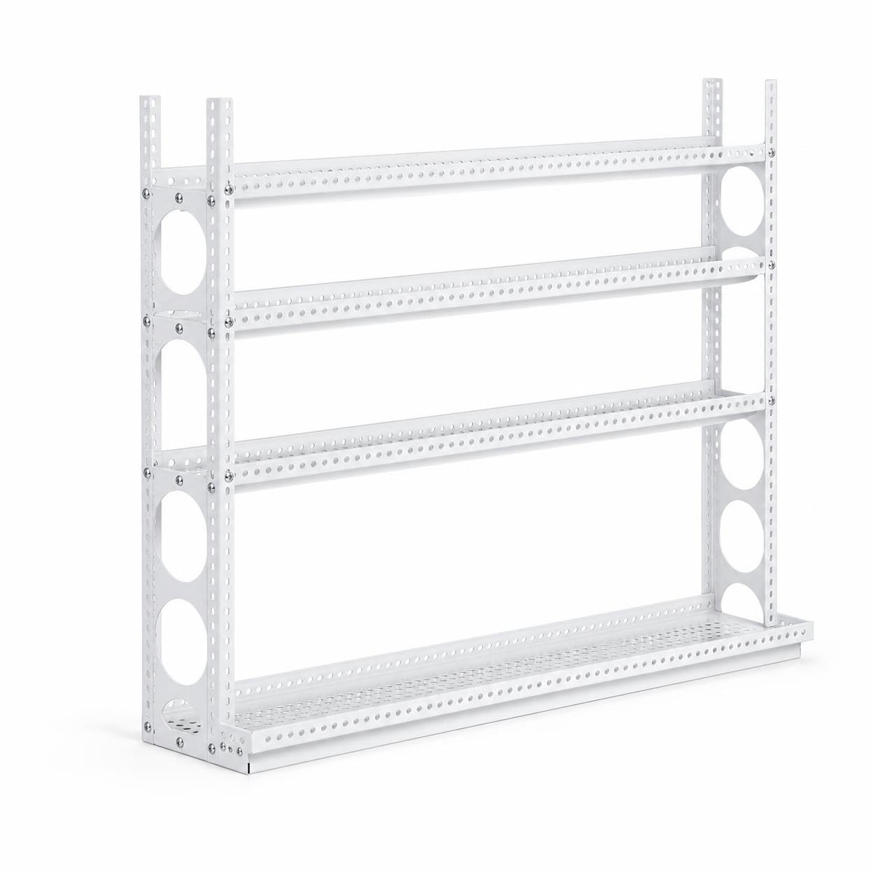 Scaffale per Piante da Balcone , Bianco 4 strati L120xP12.5xA100cm