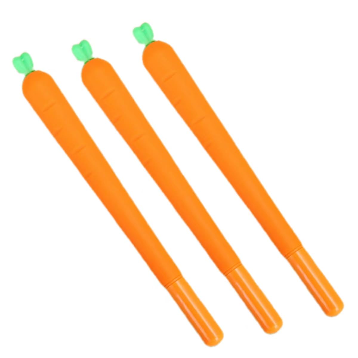 3 Pc Orange School Company Writing Gel Pen, Creative Classic Cute to Write Smoothly Funny Carrot 0.5mm Black Gel Ink Writing Pen Office School Supply Creative Gift