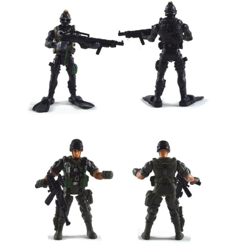 Amazon | 6 個 1/18 特殊部隊陸軍 SWAT 兵士アクションフィギュア軍