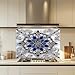 Imperial Bloom Glass Backsplash, Tempered Glass Backsplash, Glass Backsplash Behind Stove, Glass Backsplash for Kitchen Wall, Easy to Install Stove Backsplash