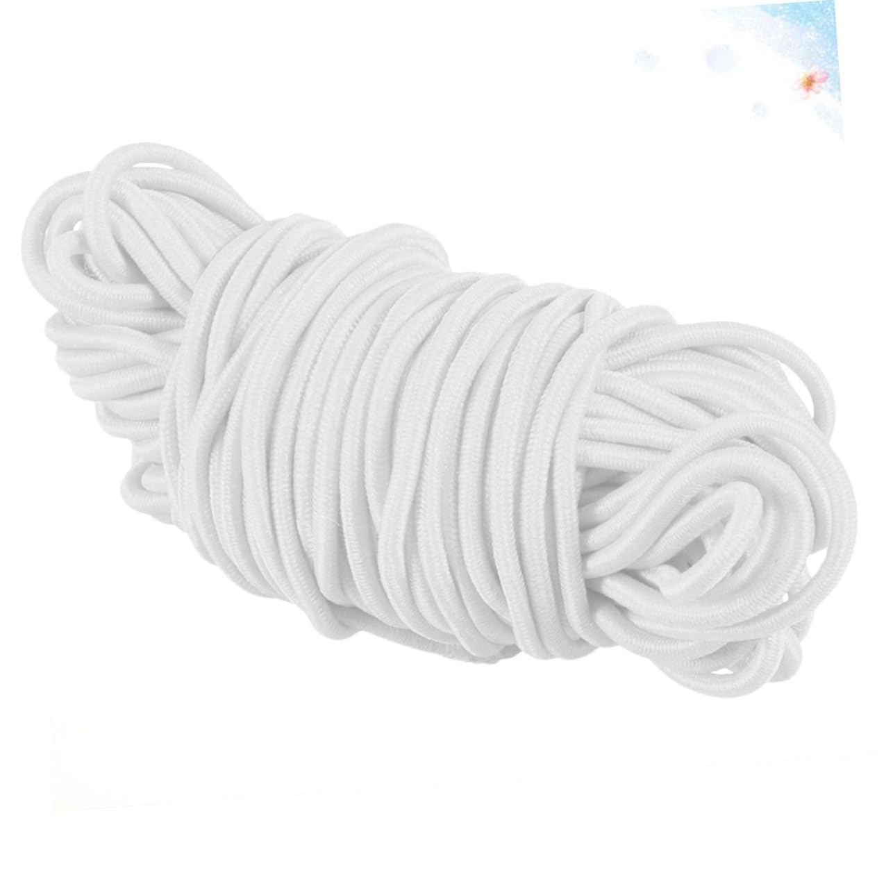 Lurrose 100m Elastic Band Bianco Da Corda Elastico Rotonda Per Progetti Fai Te Realizzazione Di Maschere Legature Di Libri e Decorazioni Artigianali