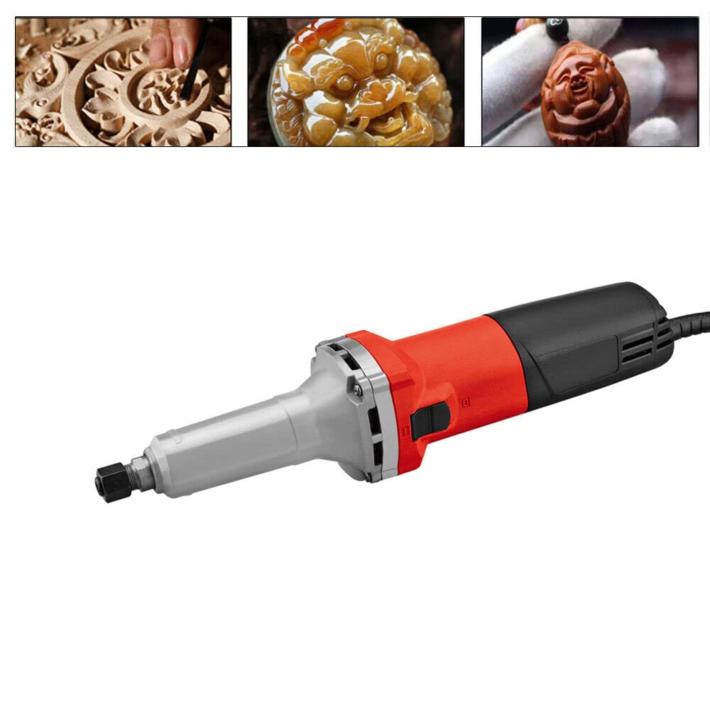 Smerigliatrice diritta 230 V - Smerigliatrice elettrica diritta levigatrice a barra, 6 mm, 27000 giri/min, utensile di tornitura elettrica da taglio