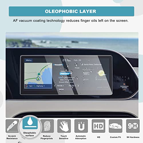 Image of CDEFG for 2023 Palisade 12.3 Inch Screen Protector 2023 Palisade Touch Screen Display Protector Foils Infotainment Navigation Screen Protective Film Tempered Glass Anti-Scratch 2023 Palisade
