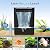 Turtle Tank Filter Aquarium Filter Power Adjustable 30-55 Gal. 290GPH Large Internal Filter 3-Stage Waterfall Bio-Filtration Low Water Level for Freshwater Saltwater Fish Tank Reptile Shrimp Frog