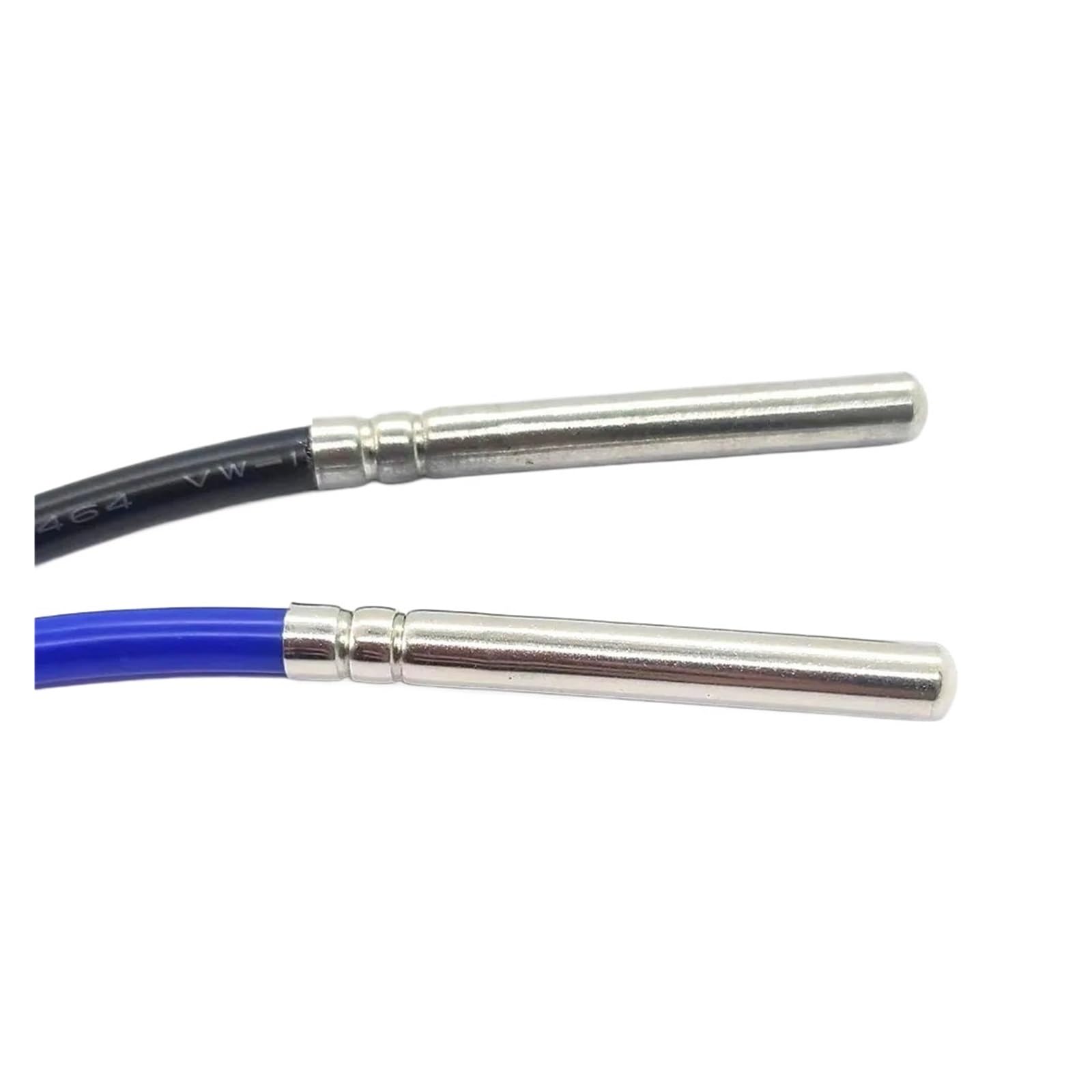 DS18B20 Sonda czujnika temperatury 304 długość 1 m stal nierdzewna 6 * 50 mm średnica zewnętrzna 5,0 mm wodoodporny pyłoszczelny kabel czujników PVC SL (niebieski SL, 5 szt.)