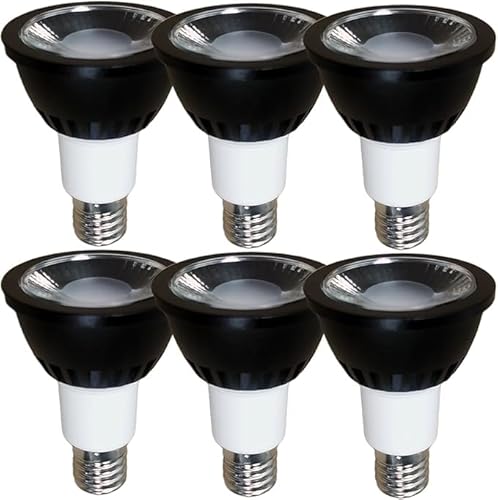 VIMLITE led電球 e17口金 ブラック 濃い電球色 調光器対応 6W ダイクロスポットライトLED ハロゲンランプ50W〜60W相当 密閉器具対応 (濃い電球色(2300K), 本体黒(E17調光))