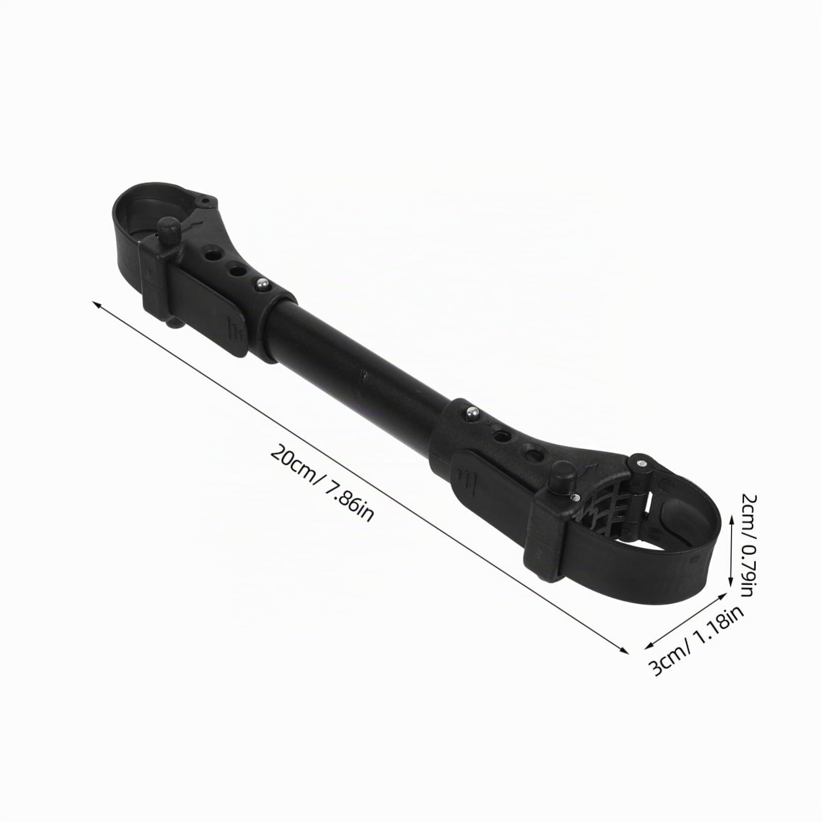 VANZACK Connecteur Double pour Poussette Bébé en Aluminium Noir Solide et Résistant pour Assembler Deux Poussettes Simples pour Usage Extérieur Lot de 2 Pièces