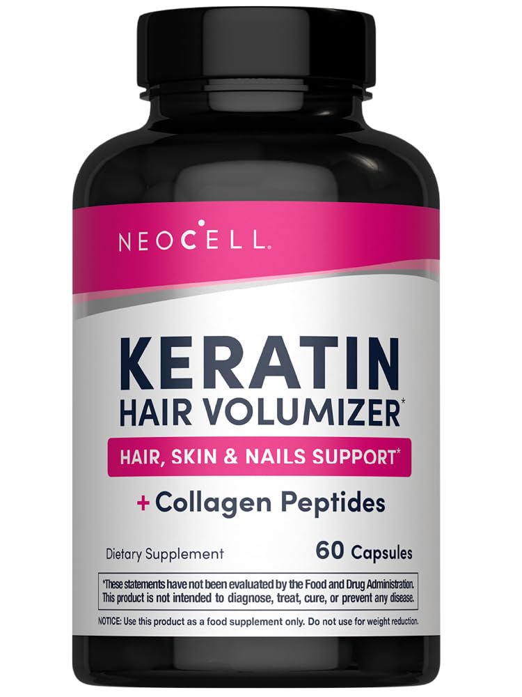 NeoCell Keratin Hair Volumizer | 60 Capsules | Hair, Skin & Nails Support