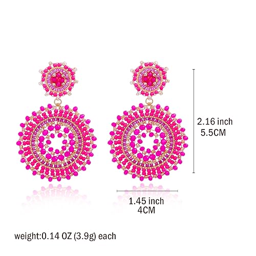 Elegance 11 Designs Beaded Earrings For Women Seed Bead Summer Beach Boho Statement Dangle Handmade Earrings Jewelry2