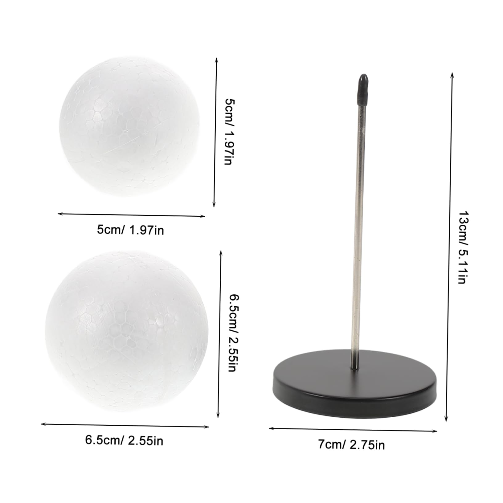 Mikinona Wig Finishing Rack Mannequin Head Stand Multi-purpose Hairpiece Holder Compact Lightweight Design with 2 Foam Balls