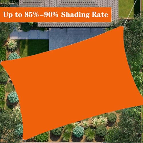 Voile d'ombrage imperméable rectangulaire en textile haute densité
