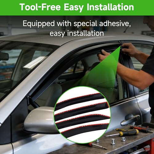 Image of munirater Side Window Visors Deflectors Rain Guard Replacement for 2017-2020 Toyota C-HR CHR