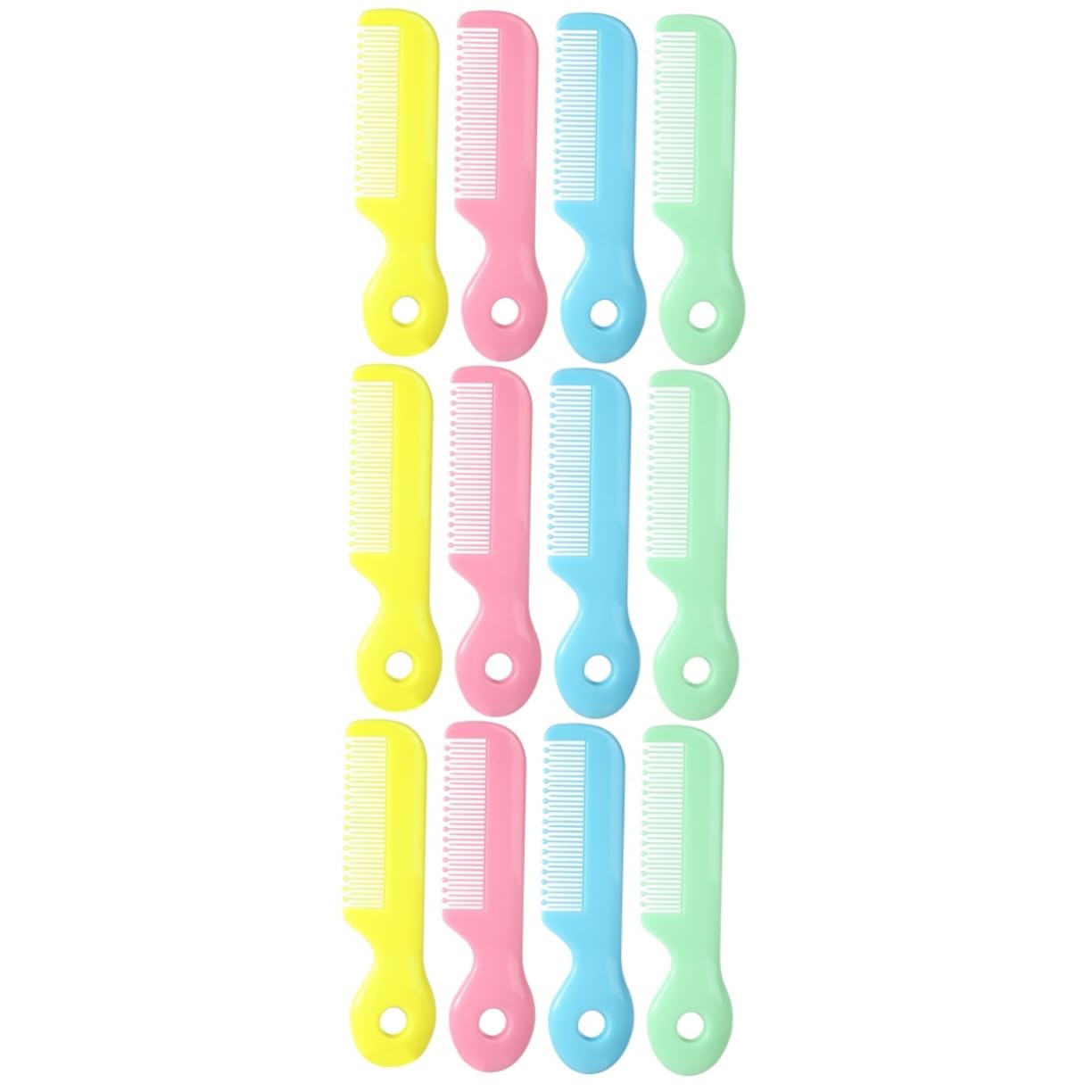 Totority 3sets Baby Hair Brush Set Newborn to Toddler Detangler Comb Safe Scalp Massage Gentle Round Teeth Hair Comb for Infants Boys and Girls 4pcs*3