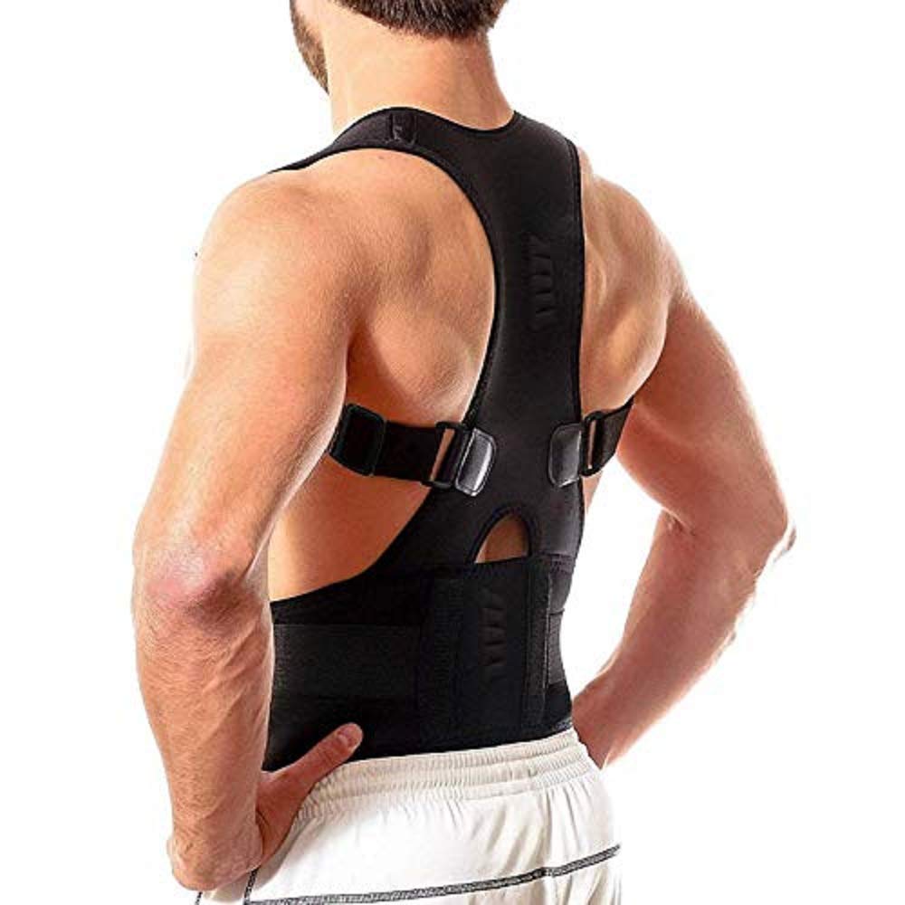 Sint Posture Corrector Belt Fully Adjustable Hunchbacked (Unisex) Back Support (Black) (Large)