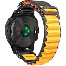Compatible With Garmin, Rugged Woven Nylon Sport Band with G-hook Watch Band For fenix/Forerunner/Vivoactive/Approach/MARQ/quatix/D2 Series Tough Replacement Band For Men