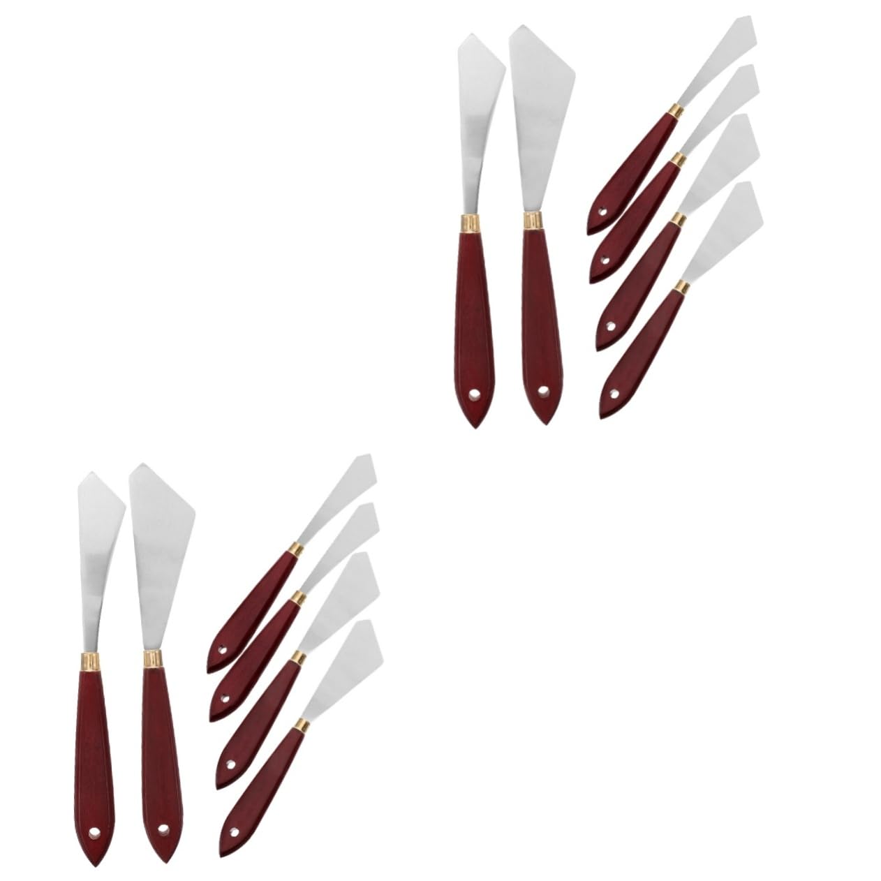 Housoutil 2 Ensembles Set De Couteaux À Peinture Outils Art pour Mélanger Étaler Peinture sur Toile Accessoires Pratiques pour Artistes 6 Pièces * 2