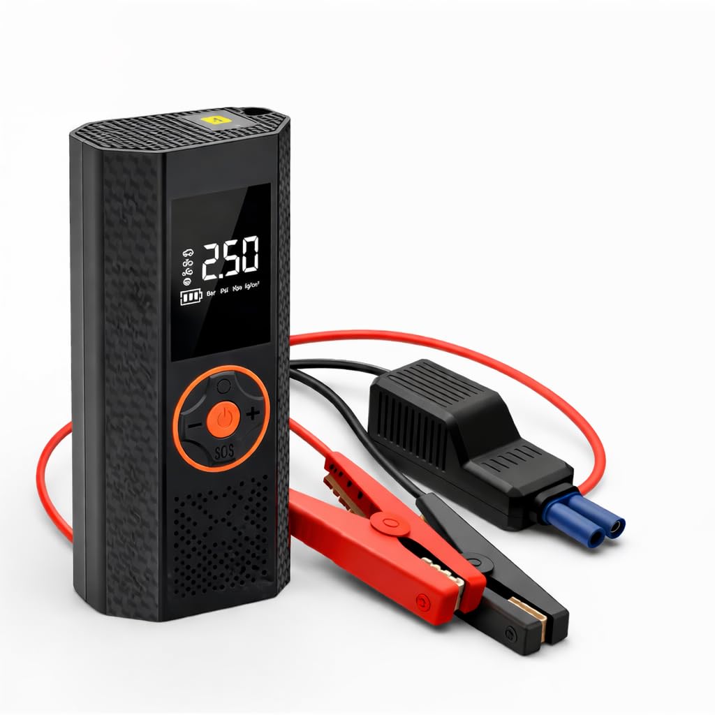 આગળ view of ST-5537 Digital Air Compressor and Jump Starter