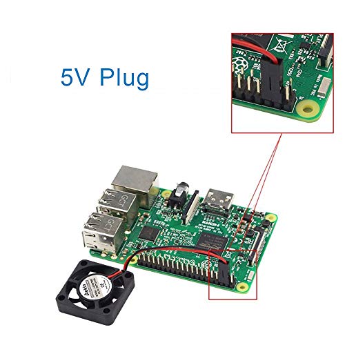 Dorhea 2Pcs 3007 Fan For Raspberry Pi 4 Fan 30X30X7Mm Pi Brushless Cooling Fan Brushless 3.3V 5V Dc Quiet Fan For Raspberry Pi 4, Pi 3 B+, Pi 3 B, Pi 2, Pi B+, Pi Zero/Zero W,Robot Project #TOP4