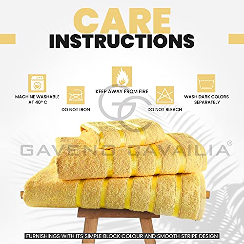 GC GAVENO CAVAILIA Fade Resistant Luxury Towels, Extra Absorbent 100% Ringspun Egyptian Cotton 500 GSM Bathroom Set, Ochre, 4PK - Cosy Home Interiors GC GAVENO CAVAILIA Fade Resistant Luxury Towels, Extra Absorbent 100% Ringspun Egyptian Cotton 500 GSM Bathroom Set, Ochre, 4PK - Image 4