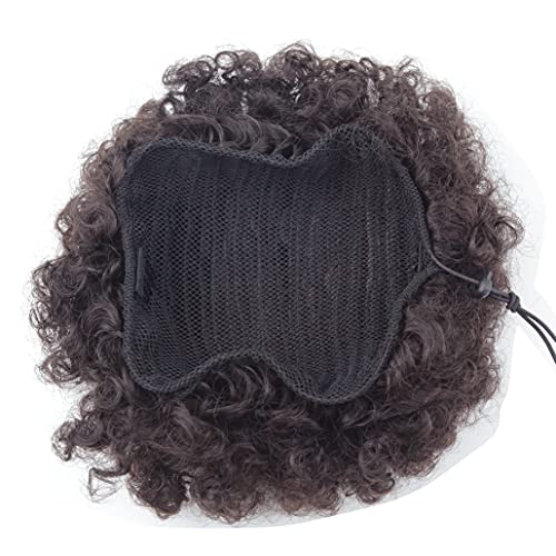 Afro Puff Drawstring Ponytail with Two Clips for Black Women Synthetic Curly Ponytail Bun Extension Hairpieces Updo Hair Extensions (Medium - Image 3