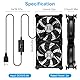 ELZO 2 in 1 Dual USB Lüfter 120mm 5V, Doppelt USB Ventilator 120mm PC Computer Lüfter mit 3 Einstellbare Geschwindigkeiten 12cm mit 8 Stoßdämpfenden Füßen für PS5 PS4/Laptop/TV Box/Router