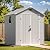 Patiowell 6X6 FT Plastic Outdoor Storage Shed with Lockable Door and Floor, Resin Garden Tool Shed with Window, Waterproof Easy Assembly for Backyard, Lawn, Patio Furniture Storage (Light Grey)