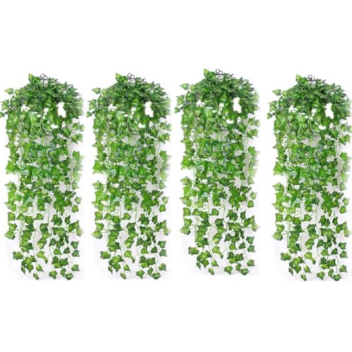 Vides falsas para decoración de habitaciones, enredaderas de imitación de pared, guirnaldas de plantas de hiedra artificial para hojas colgantes de vegetación