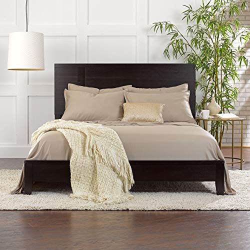 Image of Pure Bamboo Twin XL Sheets, Genuine 100% Organic Viscose Derived from Bamboo Bed Sheet Set, Luxuriously Soft & Cooling, Double Stitching, 2 Year Quality Promise (Twin XL, Sand)