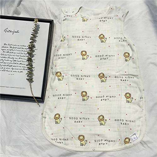 B/H Unisex Saquito Bebe,Saco de Dormir para bebé de Gasa de algodón de bambú de Cuatro Capas,edredón súper Suave y a Prueba de Golpes-B_L,Saco de Dormir para Bebé Súper Suave