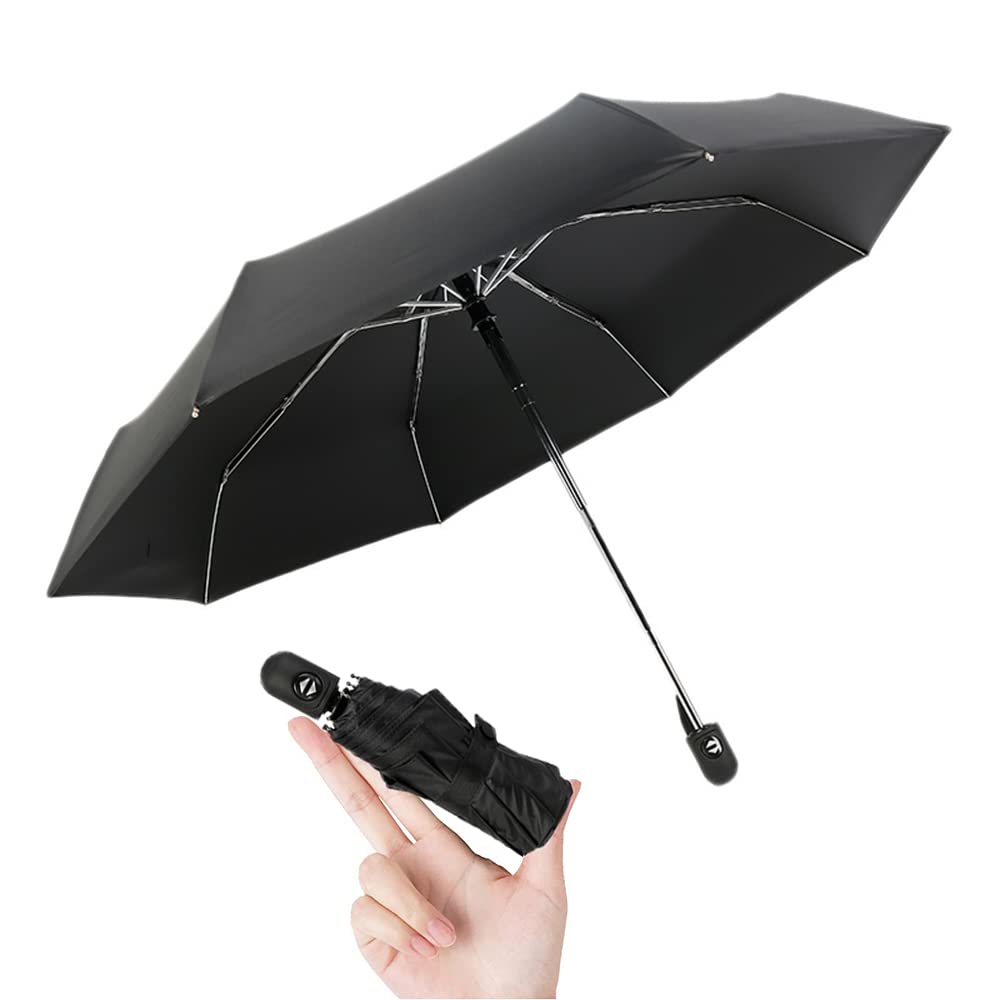 kissunAutomatic Mini Travel Windproof Sun Umbrella Compact Auto Open/Close Small Folding Rain Umbrellas for Women Men Kids