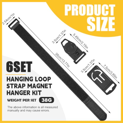 Image of Magnetic Hanging Strap Compatible with Fluke,6 Sets | Adjustable Loop, Compatible with Fluke Multimeter Accessories