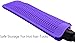 Heat Resistant Silicone Mat Bag Storage Bag Travel Case for Straighteners Curling Iron (Purple)