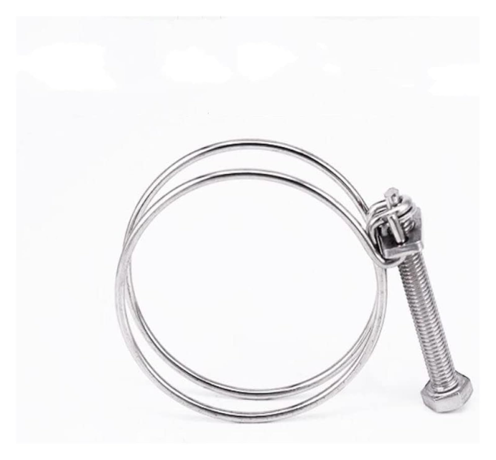 Wbtajzhy One Color Double Wire Hose Clamp, Adjustable Stainless Steel Clamps For Plumbing Pack Of 5 11-85Mm(51 57Mm)