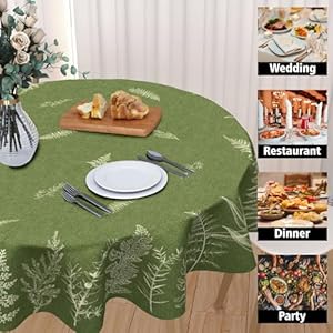 Kawanispringsummerleaftableclothround60inchgreenplantbotanicalfernleavesdecorativetableclothwashablewrinklestainresistantpolyesterholidayfarmhousetablecoverforpartydinner  Urban Country Home Decor Kawani spring summer leaf tablecloth round 60 inch green plant botanical fern leaves decorative table cloth washable wrinkle stain resistant polyester holiday farmhouse table cover for party dinner  urban country home decor