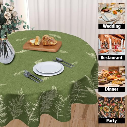 Kawanispringsummerleaftableclothround60inchgreenplantbotanicalfernleavesdecorativetableclothwashablewrinklestainresistantpolyesterholidayfarmhousetablecoverforpartydinner  Urban Country Home Decor Kawani spring summer leaf tablecloth round 60 inch green plant botanical fern leaves decorative table cloth washable wrinkle stain resistant polyester holiday farmhouse table cover for party dinner  urban country home decor