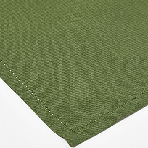 HOMESCAPES Stoffservietten olivgrün, 4er-Set Servietten mit Hohlsaum 45x45 cm, Tischservietten aus 100% Baumwolle… – Ansicht 4