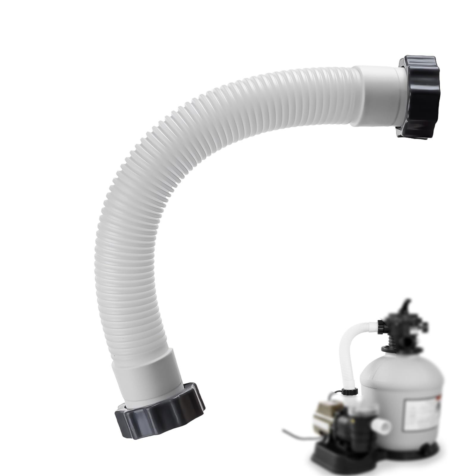 Leruiyezs Tuyau Piscine 38mm Flexible Pour Système Filtration Sable, Tuyau For Intex 38mm De Raccordement Pompe à Filtre, Longueur 40cm, Diamètre 3,8cm, Compatible Avec Piscines Souples Et Accessoires