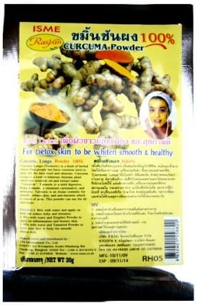 100% Curcuma Powder Whitening Anti-acne Smooth Skin Detox Face Mask & Drink Product of Thailand