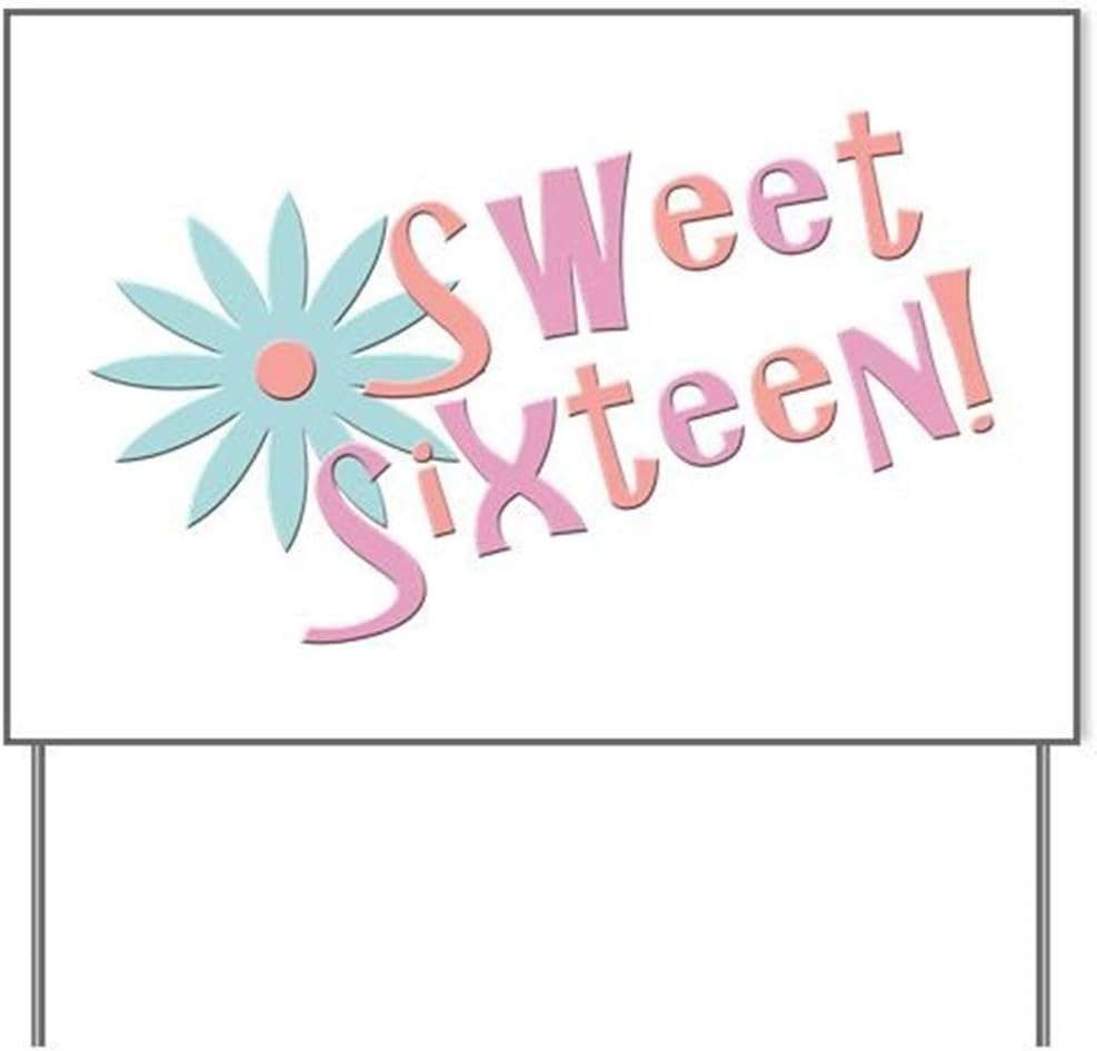Sweet Sixteen Yard Sign 18 x 24" Patio, Lawn & Garden