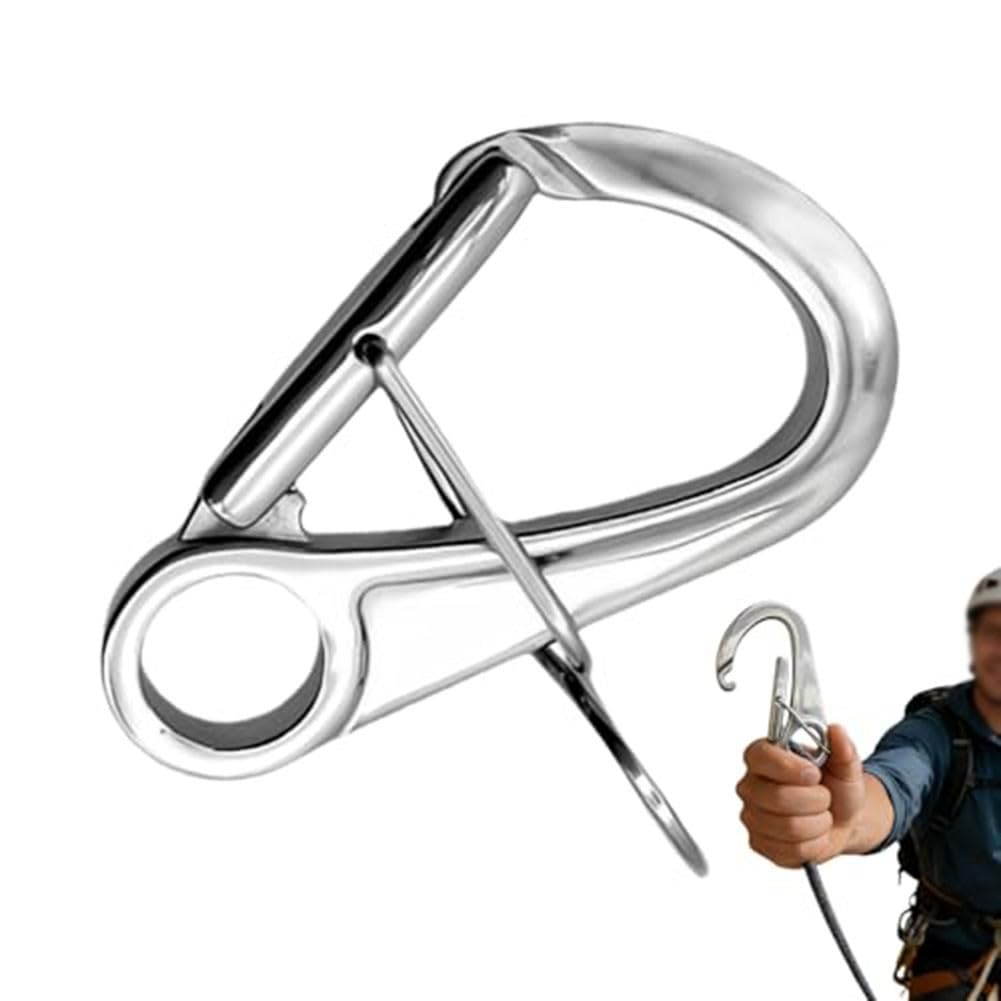 Gancio di attracco in acciaio inossidabile 316 Marine Grade Quick Release Snap Clip autobloccante Moschettone di ormeggio per canottaggio Yachting Escursioni Attrezzatura di sicurezza