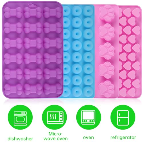 Ezydka Backmatte Hundekekse 9 Stück Backmatten für Hundeleckerlies Set, Mini Hundekekse Backform Silikon Backmatte Hundeleckerli für DIY Hundeleckerlies, Kekse, Schokolade, Süßigkeiten, Eiswürfel