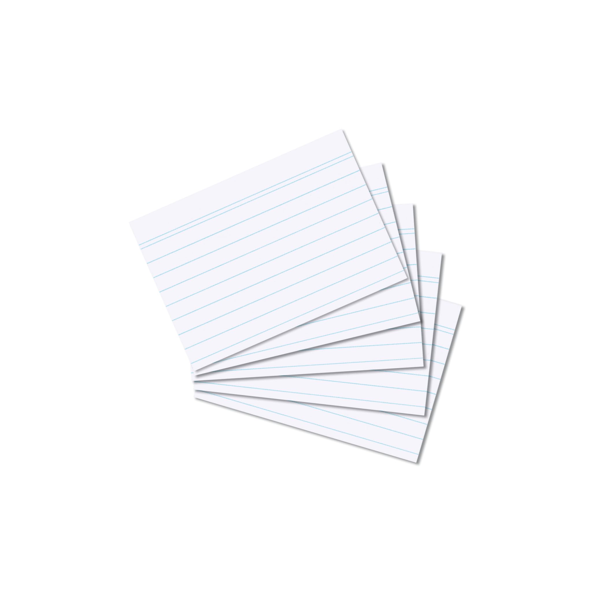 herlitz 10621282 Fiches bristol, Lignées, Blanc, Format A8