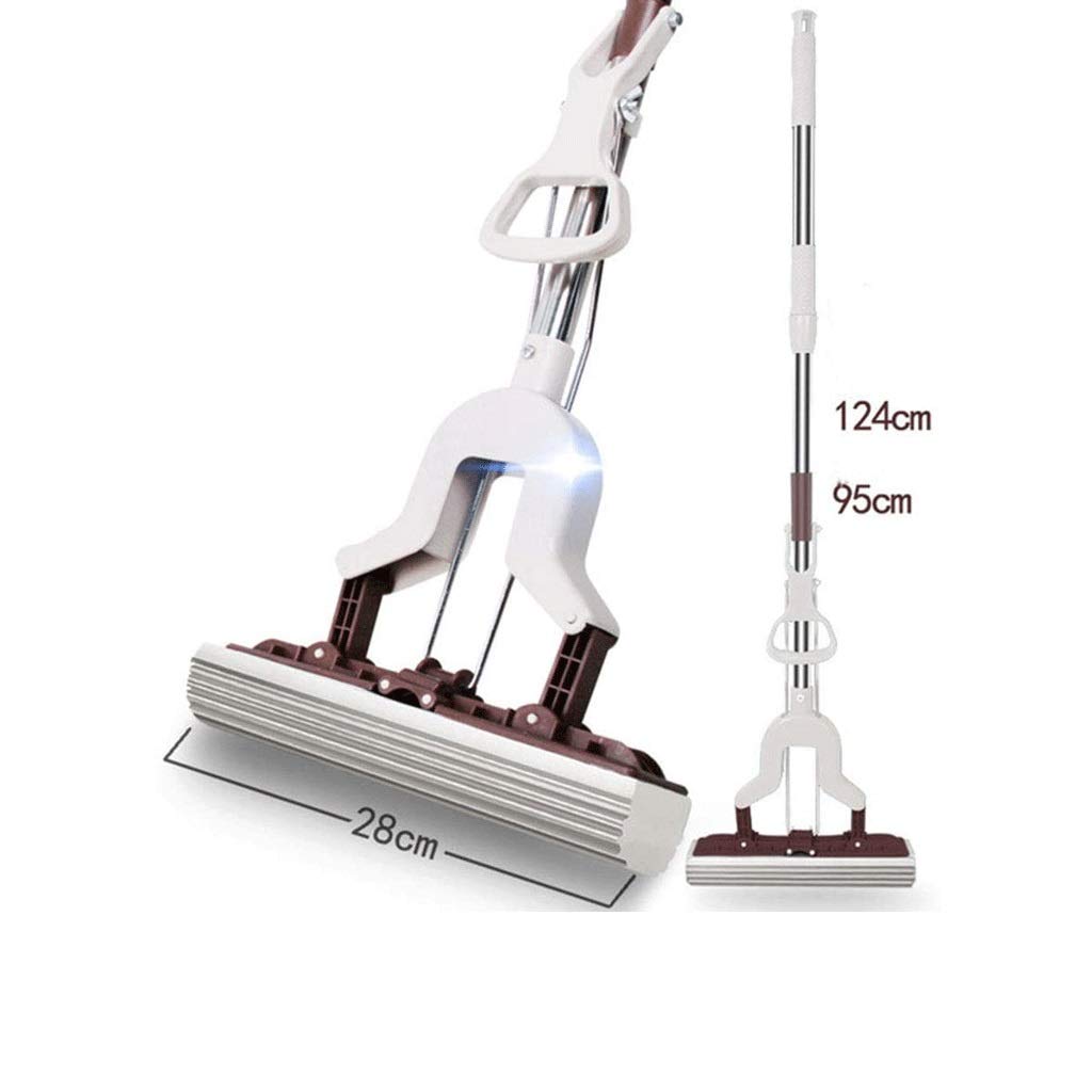 Fregona de Esponja de PVA para el hogar de Cocina, fregona de Esponja de Espuma de PVA con Rodillo cuádruple súper Absorbente, Limpiador de Pisos Multiusos