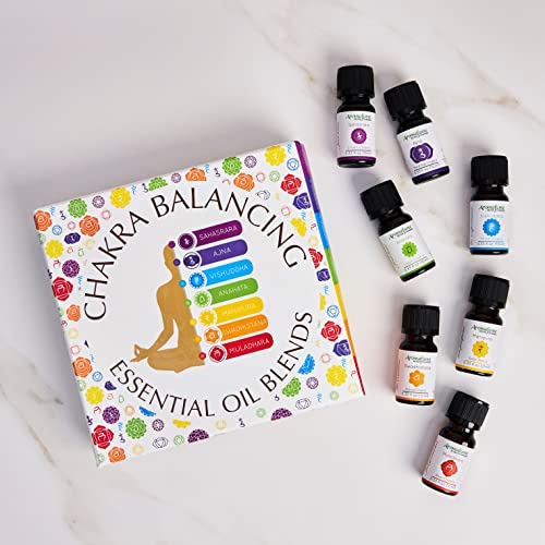 Set de 7 aceites esenciales de chakra de Aromafume + Presentado en caja para regalo Cover