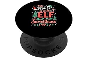 This House is Under Elf Surveillance Funny Elf Christmas PopSockets Adhesive PopGrip
